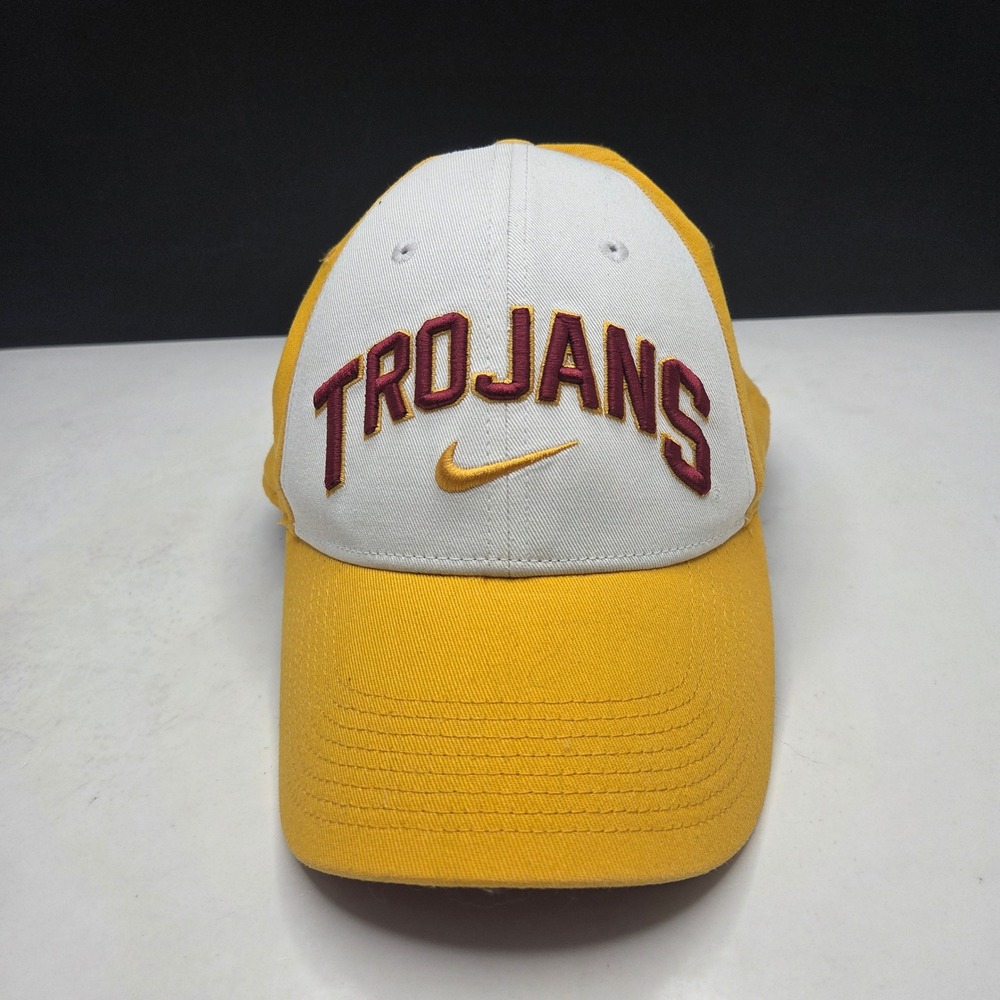 Nike USC Trojans Hat Legacy 91 Dri-FIT M/L Yellow White NCAA Embroidered Cap